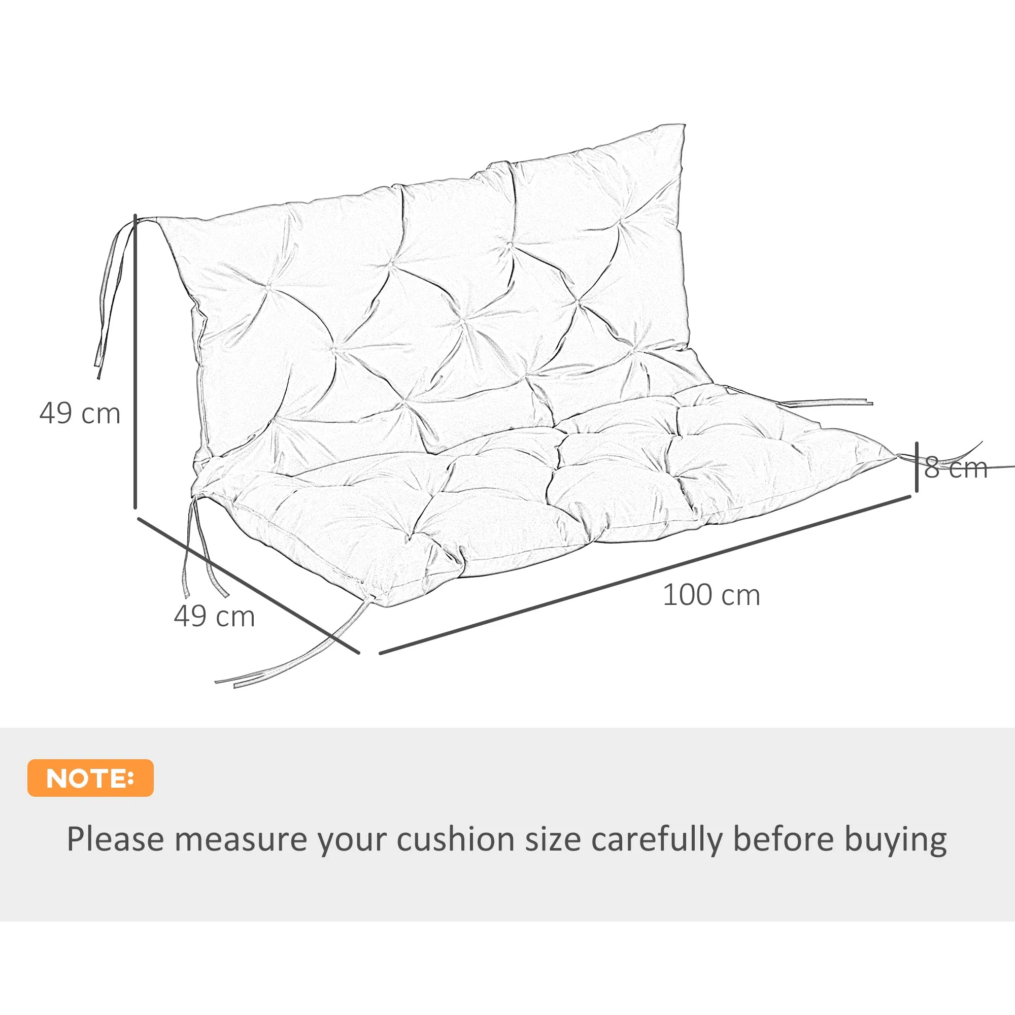 2 Seater Bench Cushion