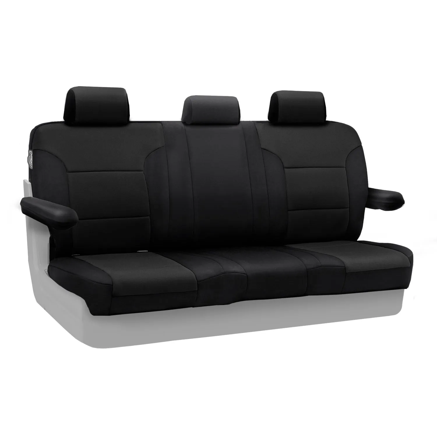 2014-2018 Chevy Silverado 1500 Custom Fit Neoprene Seat Covers Rear Solid Bench-Black