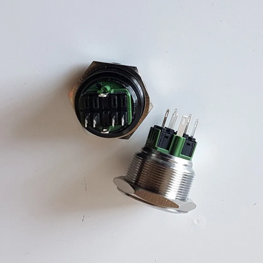 28mm 'WIPERS SYMBOL' Billet Push Button Switch Windscreen Windshield Window etc