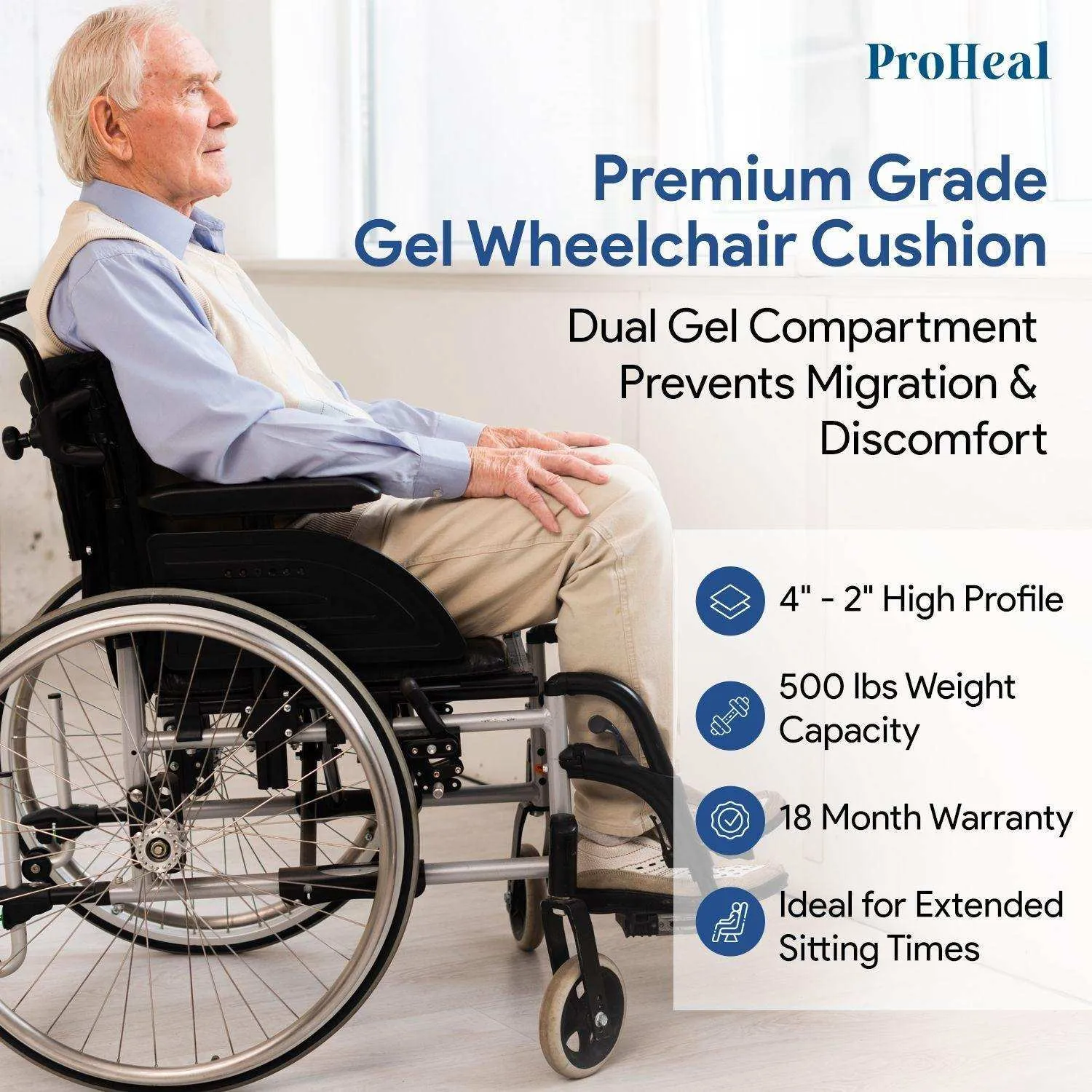 Bariatric Gel Wedge & Pommel Seat Cushion - Better Posture & Hip Positioning