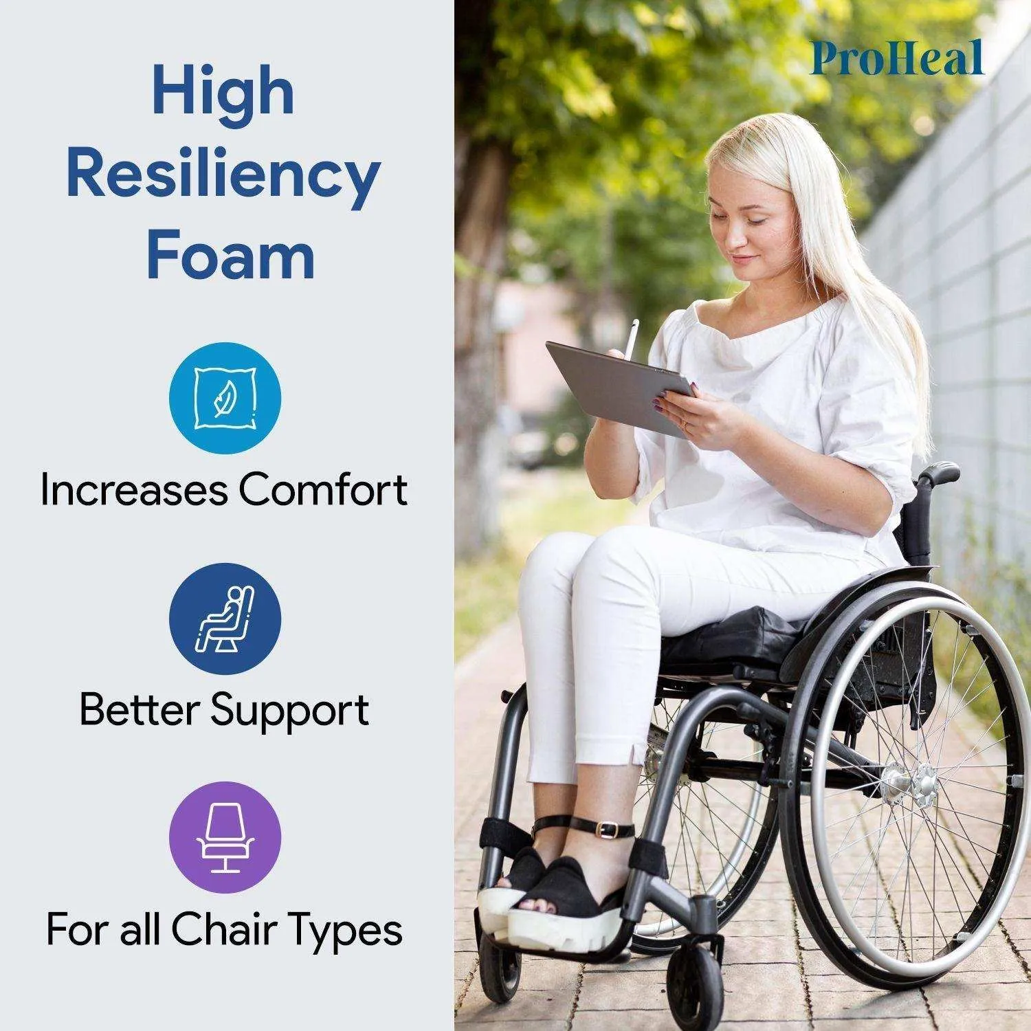 Bariatric Gel Wedge & Pommel Seat Cushion - Better Posture & Hip Positioning