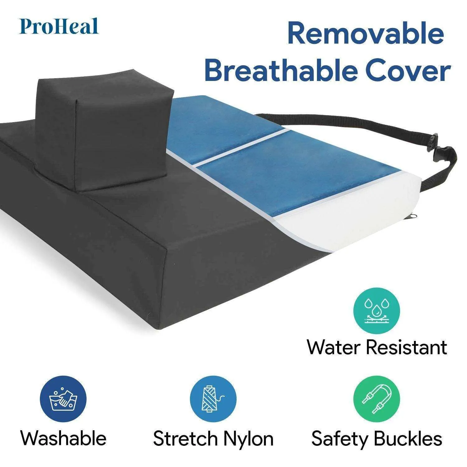 Bariatric Gel Wedge & Pommel Seat Cushion - Better Posture & Hip Positioning
