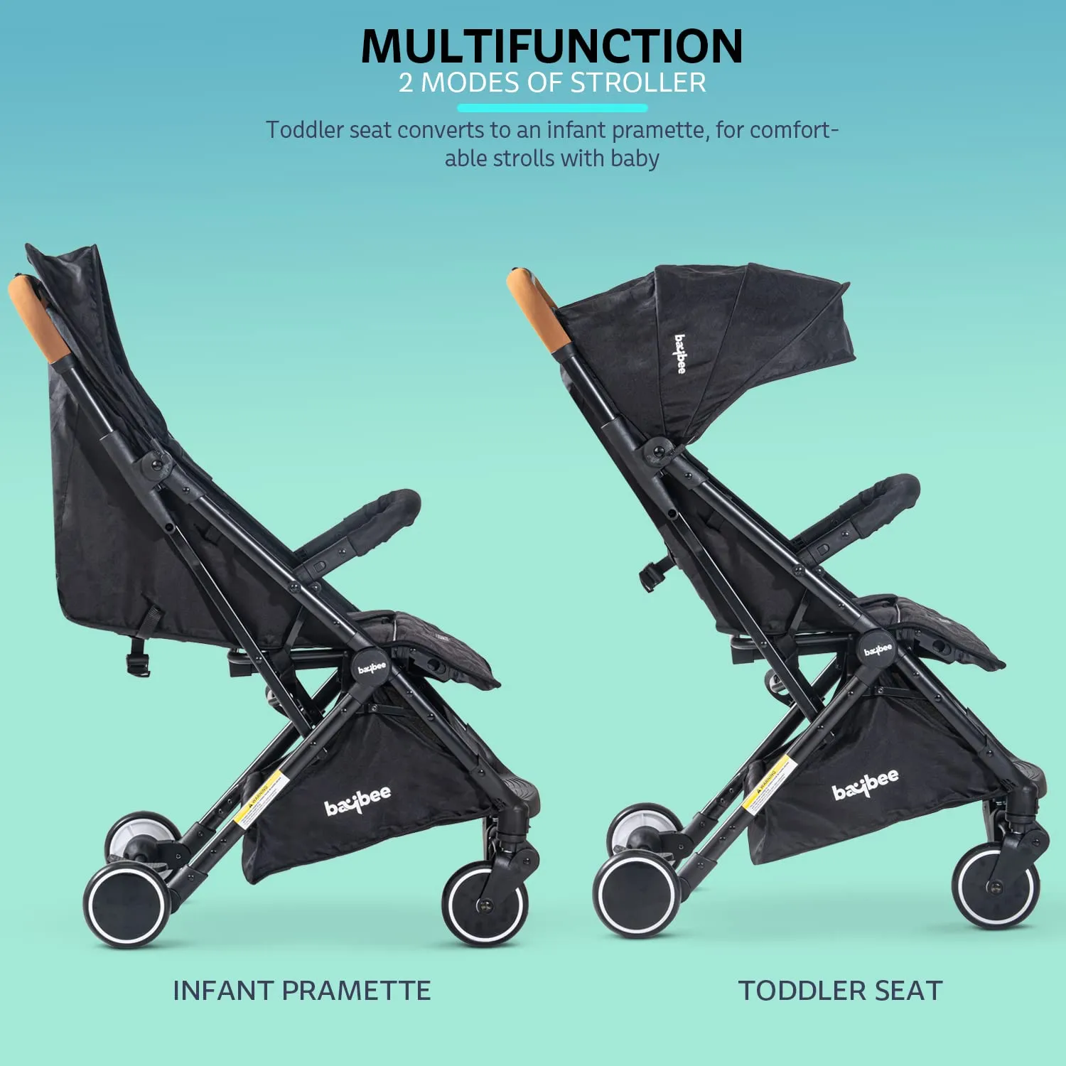 Baybee Cruise & Carry Convertible Baby Pram Stroller with Car Seat Combo