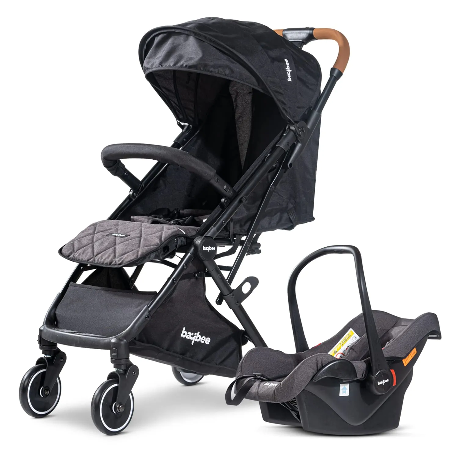 Baybee Cruise & Carry Convertible Baby Pram Stroller with Car Seat Combo