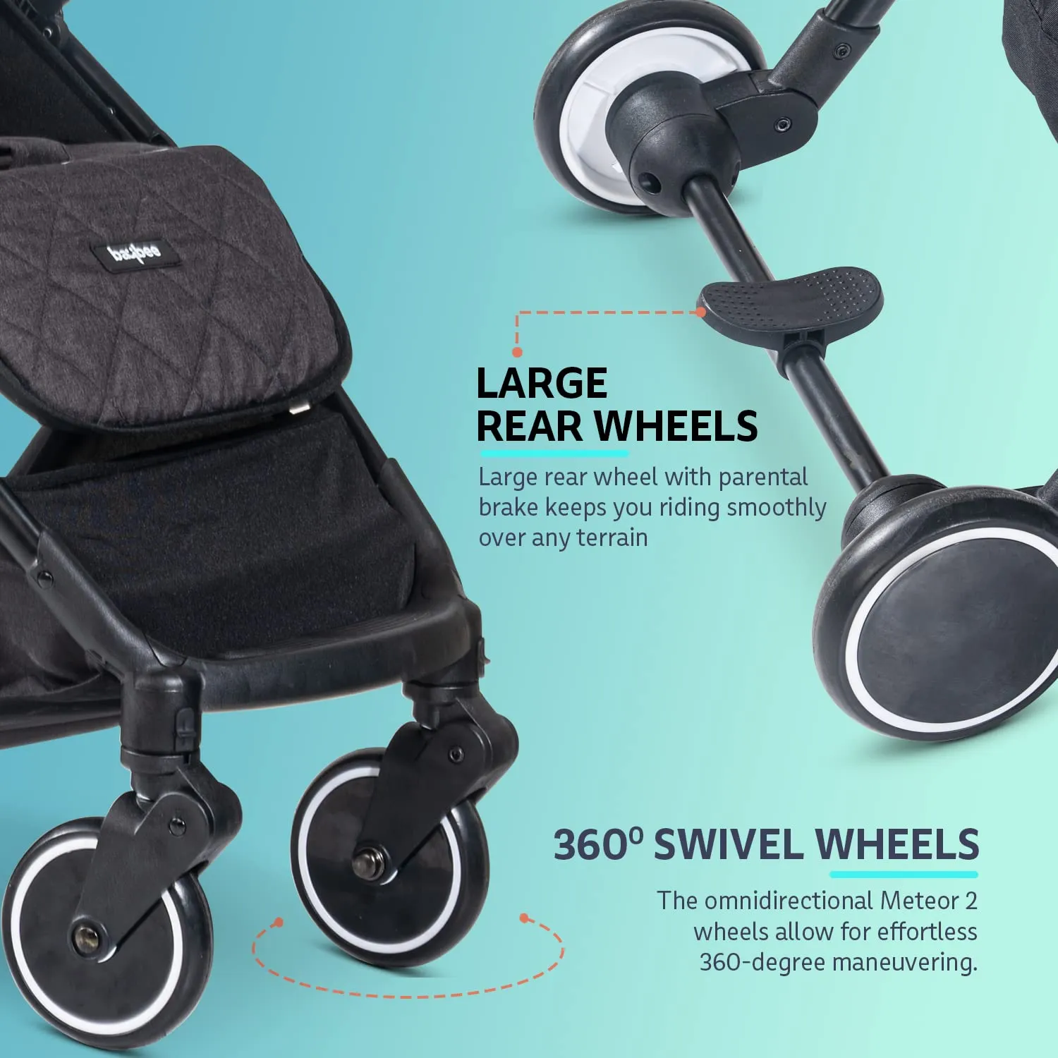 Baybee Cruise & Carry Convertible Baby Pram Stroller with Car Seat Combo