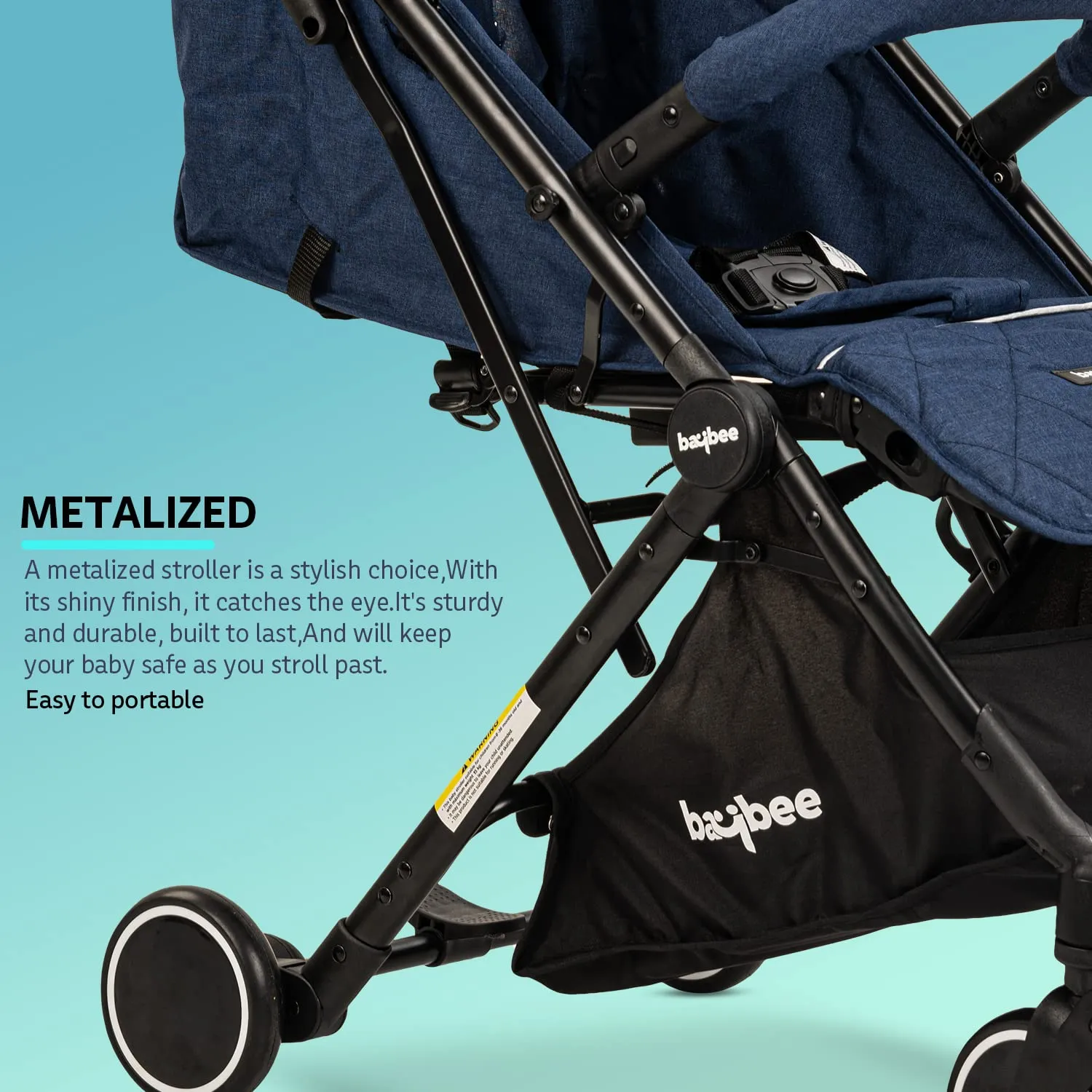 Baybee Cruise & Carry Convertible Baby Pram Stroller with Car Seat Combo