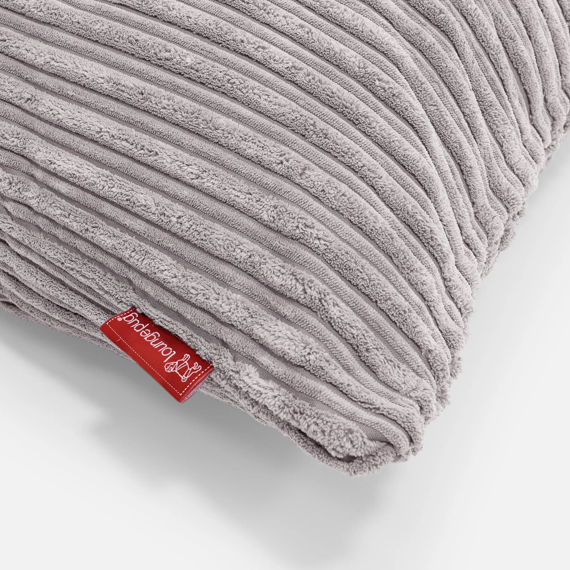 Bolster Scatter Cushion Cover 20 x 55cm - Cord Silver Grey