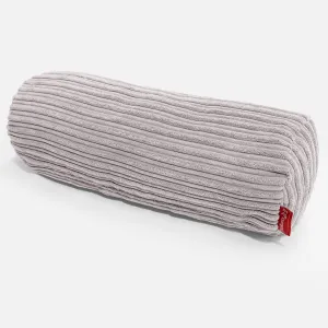 Bolster Scatter Cushion Cover 20 x 55cm - Cord Silver Grey