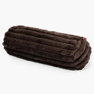 Bolster Scatter Cushion Cover 20 x 55cm - Ultra Plush Cord Sable