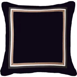 Braid Cayman Black Euro Cushion 65 x 65 cm
