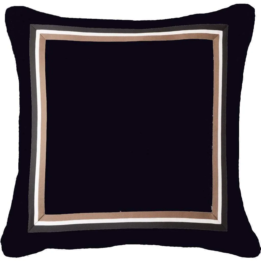 Braid Cayman Black Euro Cushion 65 x 65 cm
