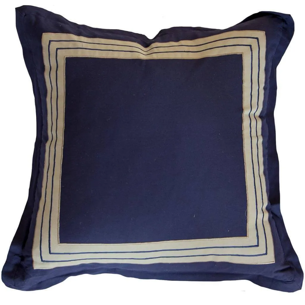 Braid Inner Panel Navy Euro Cushion 65 x 65 cm