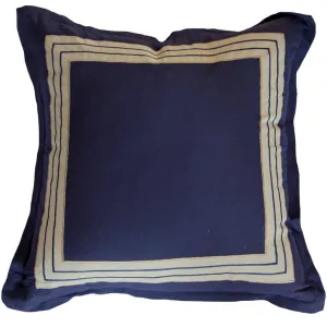 Braid Inner Panel Navy Euro Cushion 65 x 65 cm