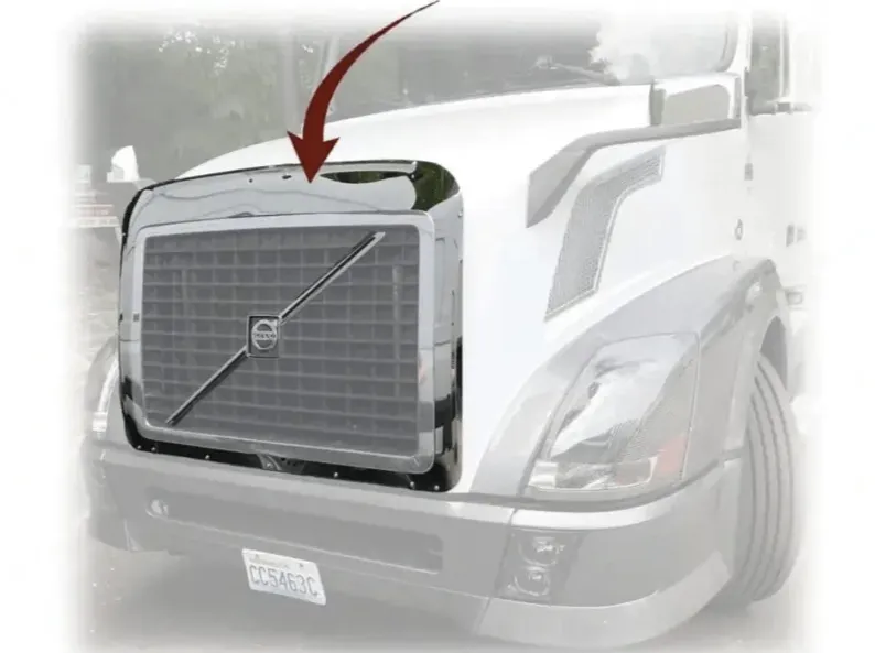 Bug Deflector Frame Chrome 2004-2017 Volvo VNL