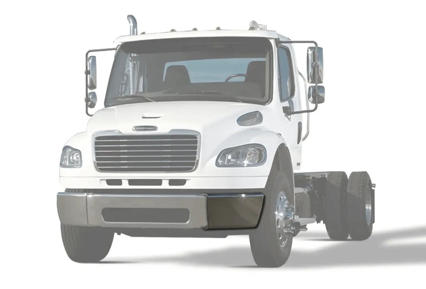 Bumper Corner Steel Chrome Driver 2003-2012 Freightliner M2 Business Class 106 112