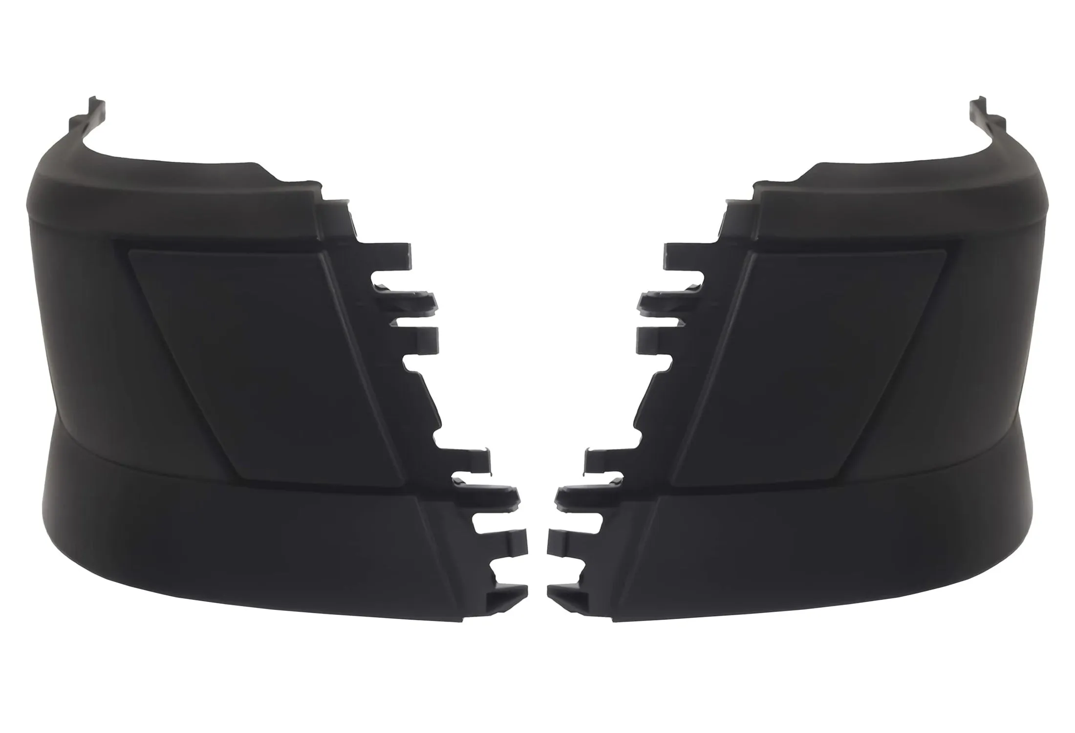 Bumper Corners No Fog Holes Plastic Set 2004-2015 Volvo VNL