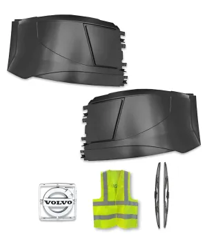 Bumper Corners No Fog Holes Plastic Set 2016-2017 Volvo VNL