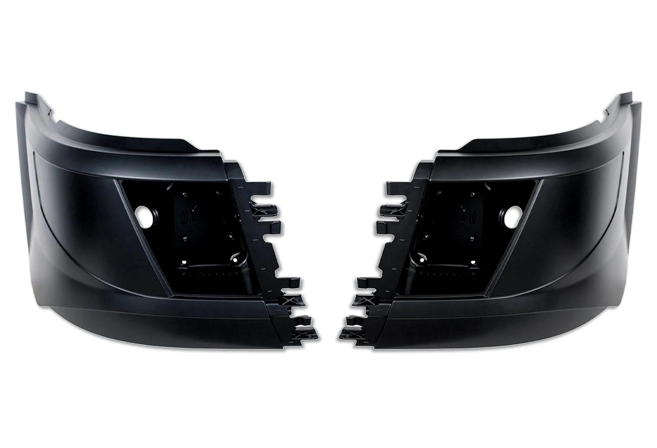 Bumper Corners With Fog Holes Plastic Set 2016-2017 Volvo VNL