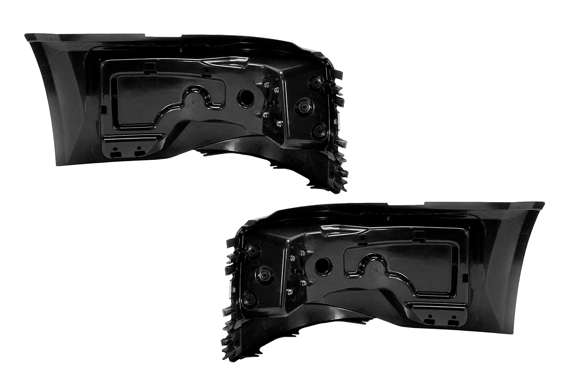 Bumper Corners With Fog Holes Plastic Set 2016-2017 Volvo VNL