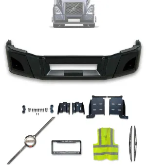Bumper Plastic With Brackets Set With Fog Holes 2018  Volvo VNL VNR