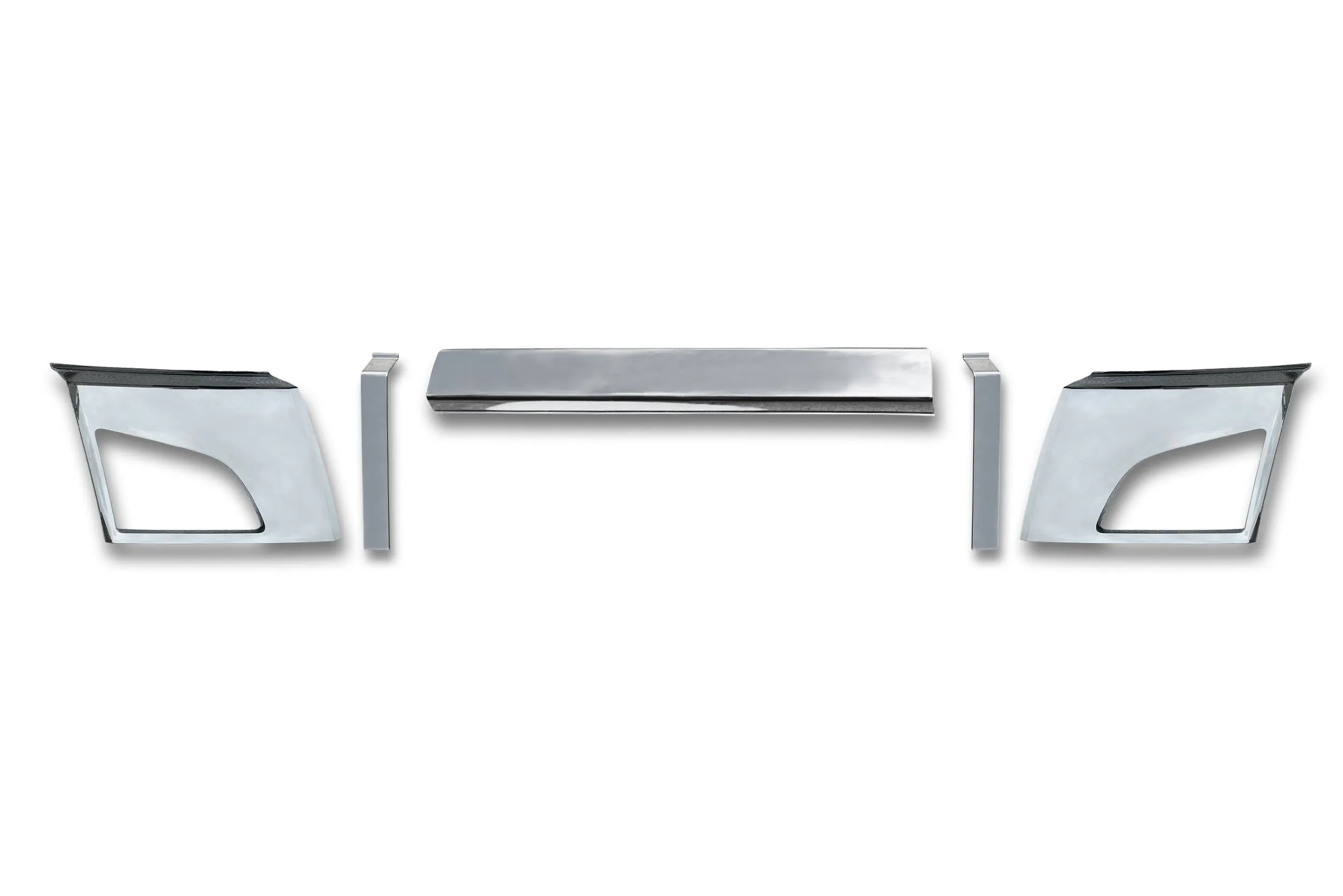 Bumper Set with Chrome Trim and Brackets No Fog Holes 2018  Volvo VNL VNR