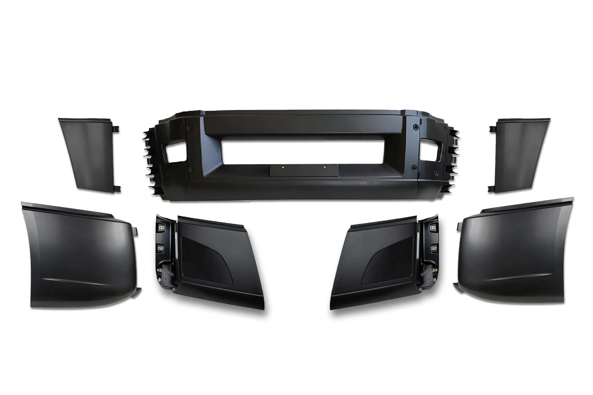 Bumper Set with Chrome Trim and Brackets No Fog Holes 2018  Volvo VNL VNR