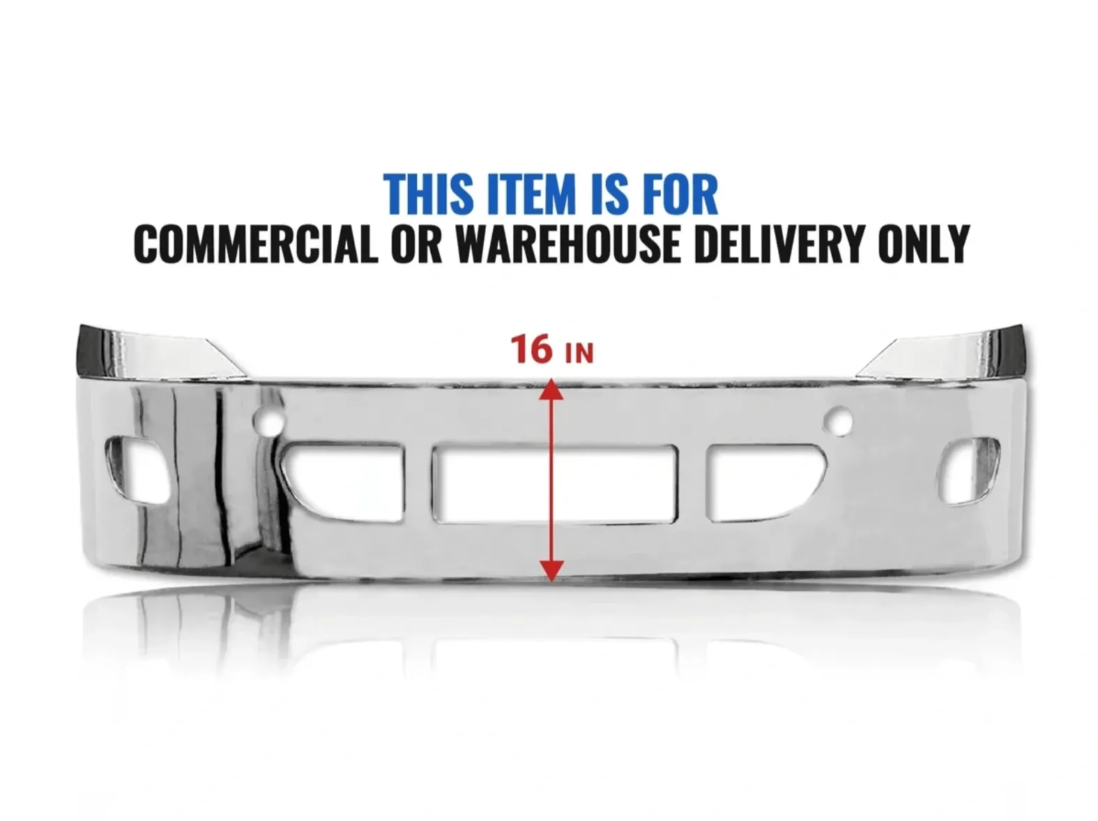 Bumper with Fog Light Holes 16" Steel 2008-2017 Freightliner Cascadia 125 113