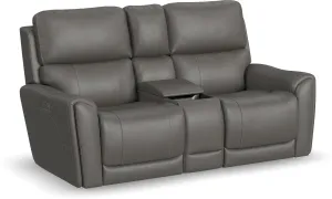 Carter Power Reclining Loveseat with Console & Power Headrests & Lumbar