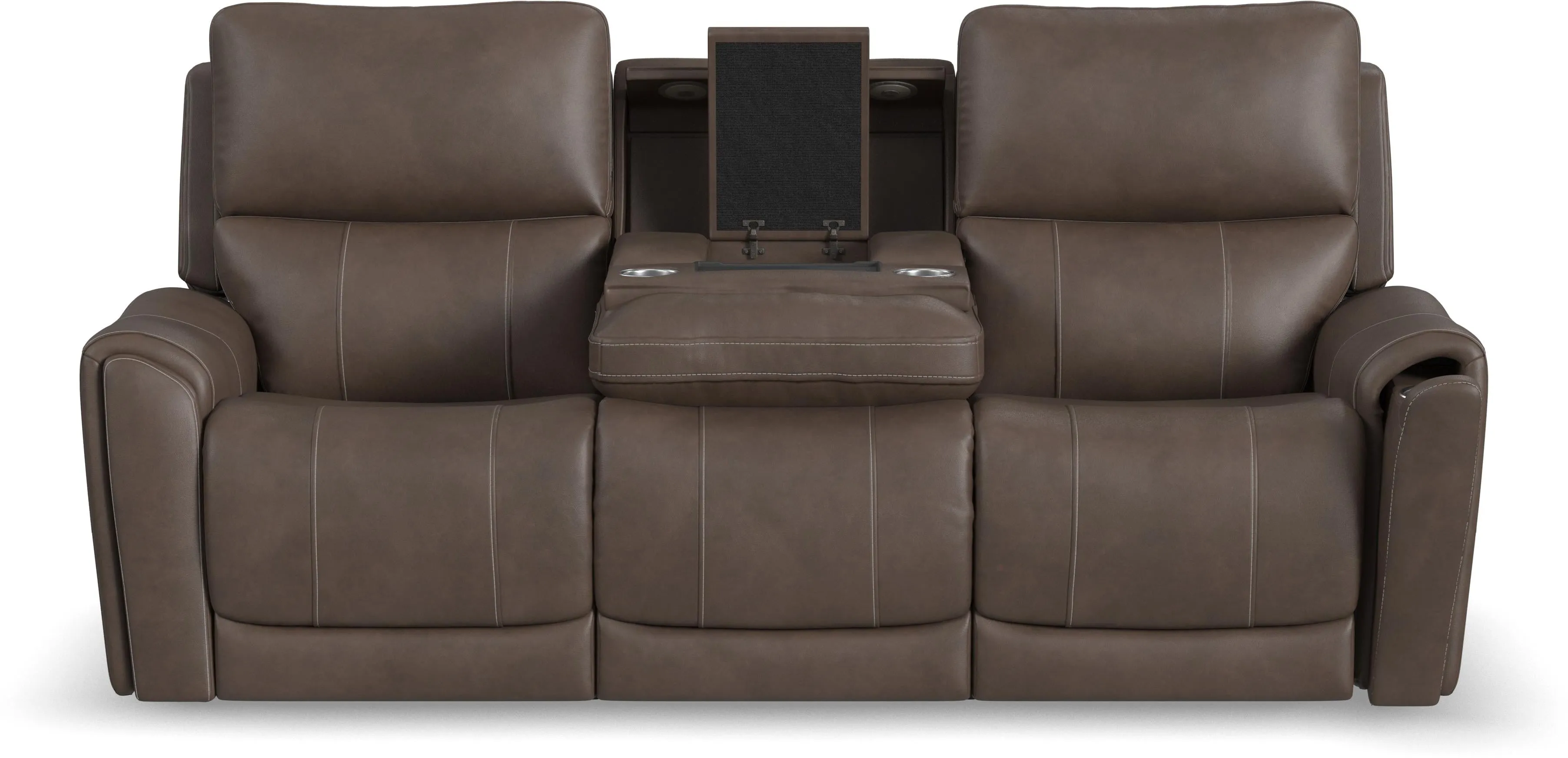 Carter Power Reclining Sofa with Console & Power Headrests & Lumbar