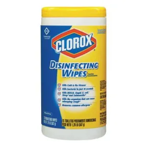 Clorox® Disinfecting Wipes, 7 x 8,  Lemon Fresh, 75/Canister, 15948EA