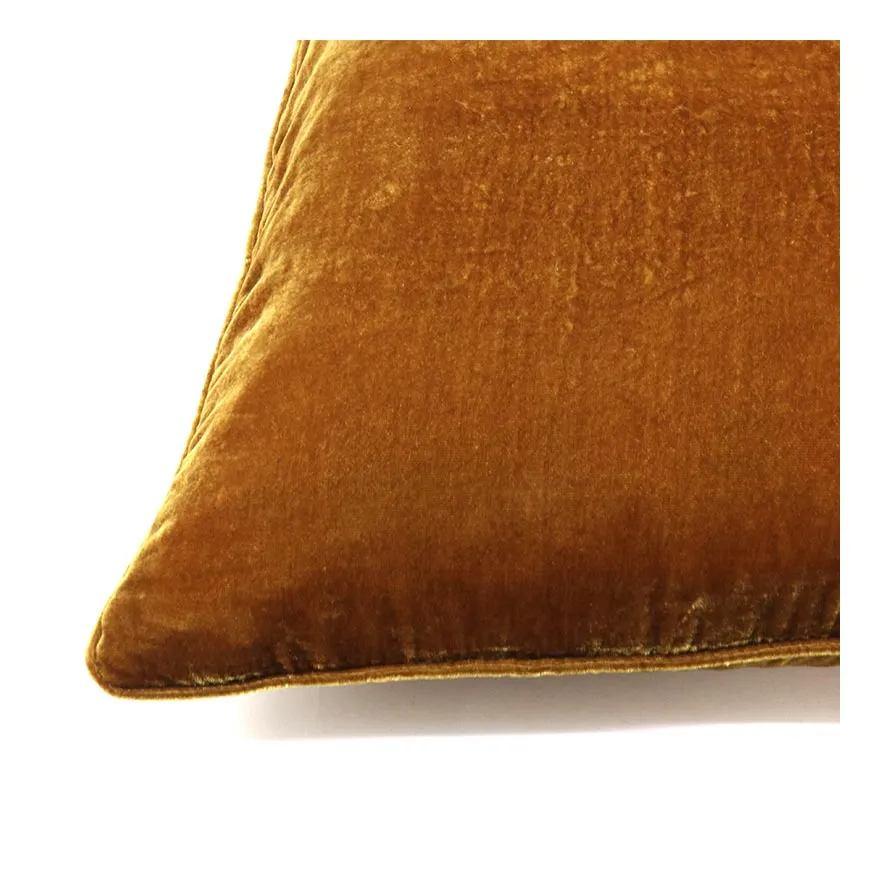 Crushed Velvet Cushion - Gold (50cm)