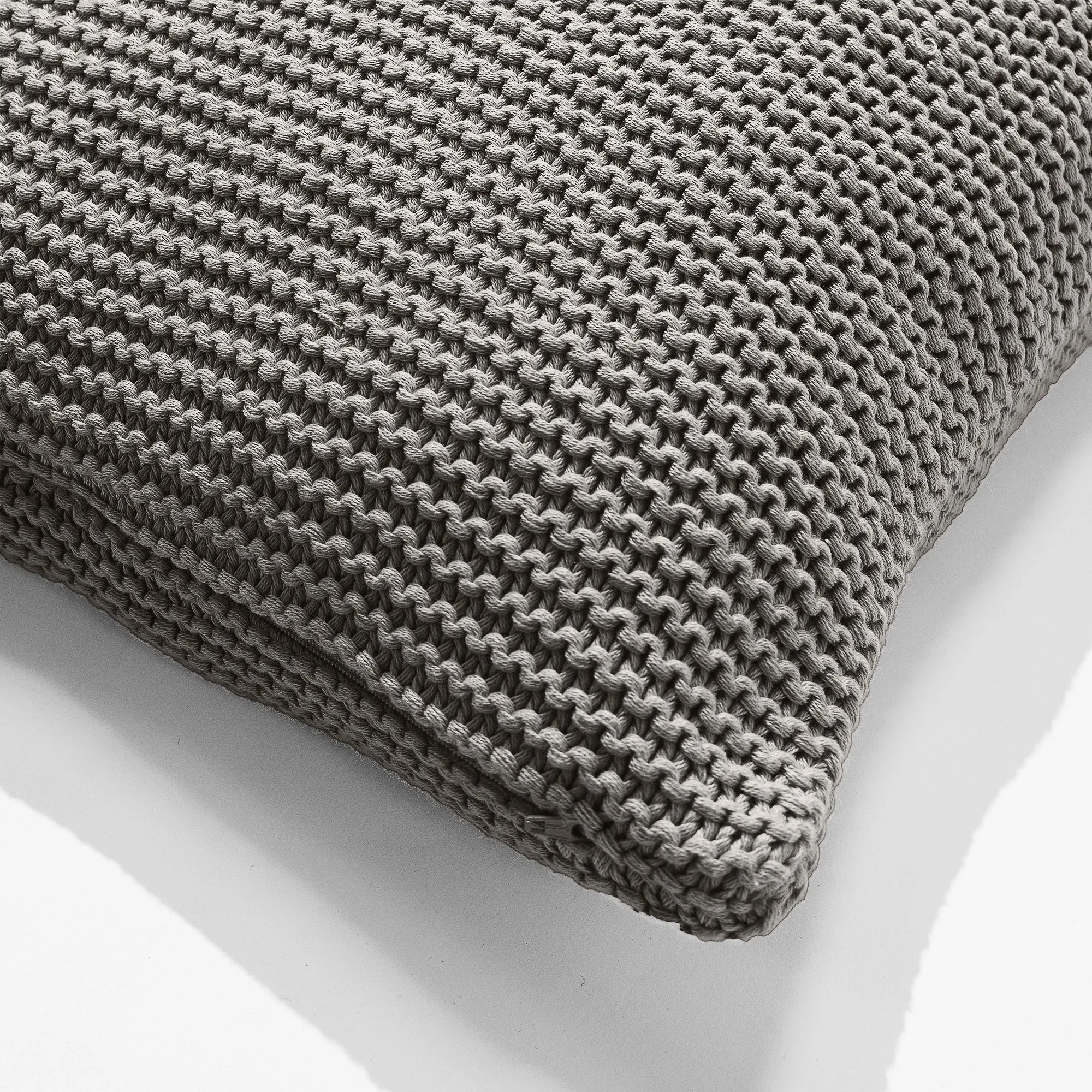 Decorative Cushion Cover 47 x 47cm - Ellos Knitted Graphite Grey