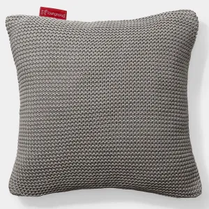 Decorative Cushion Cover 47 x 47cm - Ellos Knitted Graphite Grey
