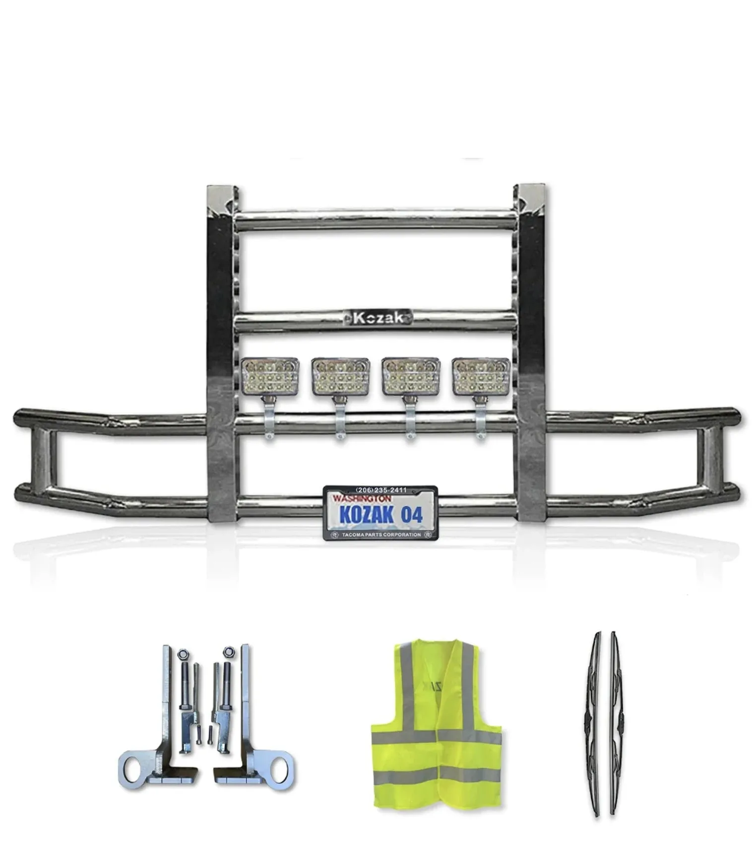 Front Grille Guard Chrome 2013-2020 Peterbilt 579