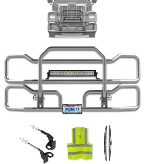 Front Grille Guard Chrome 2023  Western Star 57X Set-Back