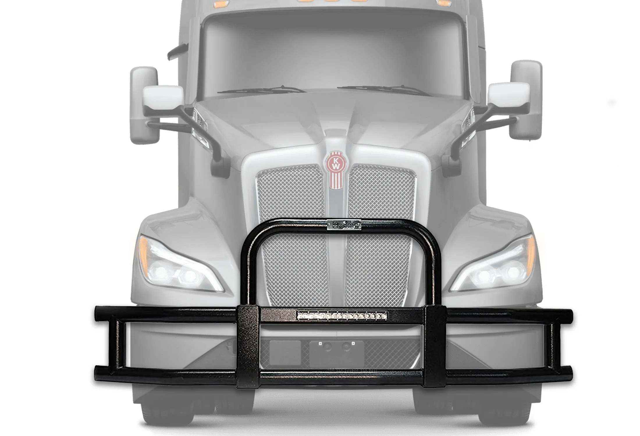 Grille Bumper Guard Black with Built-in 16" 2022  Kenworth T680
