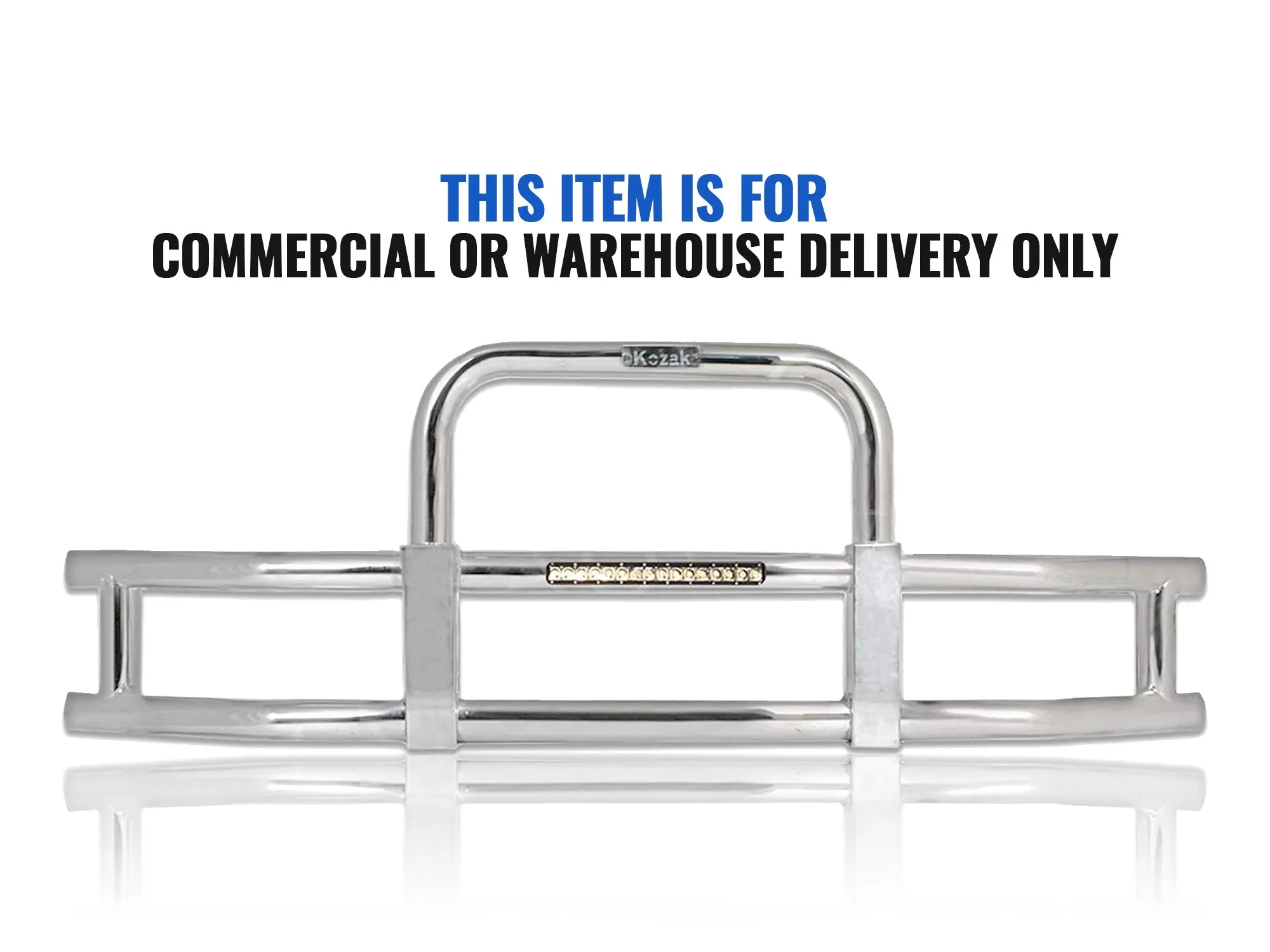 Grille Bumper Guard Chrome with Built-in 16" 2012-2021 Kenworth T680