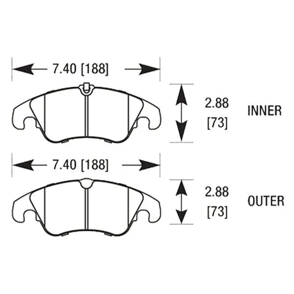 Hawk HPS Brake Pads Audi Q5 (2009-2016) Front Set HB641F.696