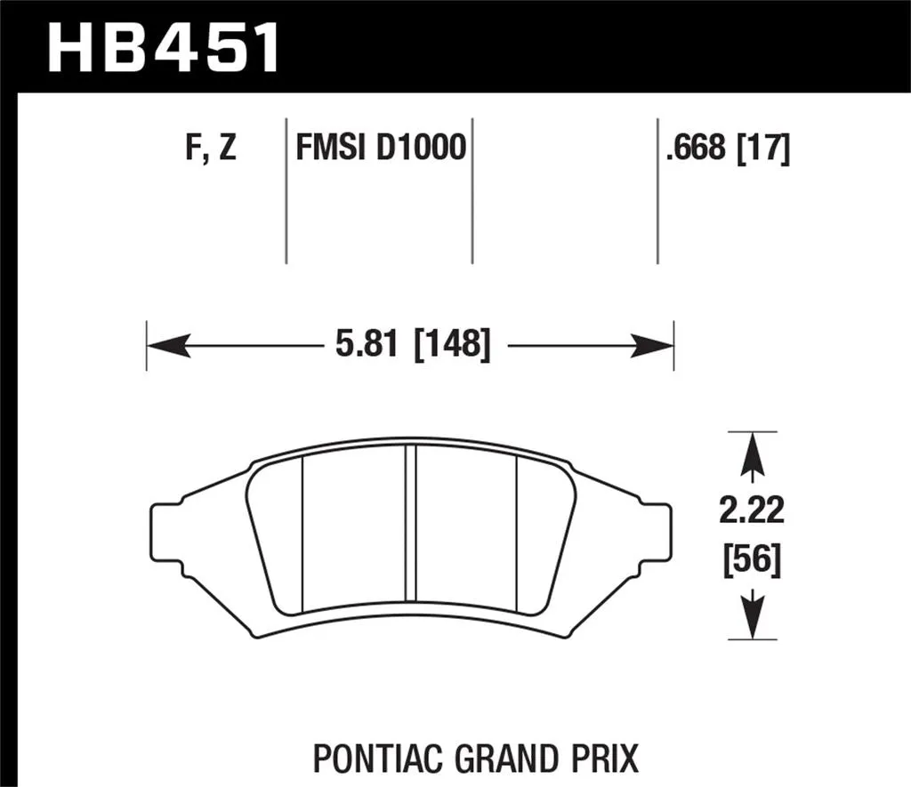 Hawk HPS Brake Pads BMW X6 (2009-2019) Rear Set HB458F.642