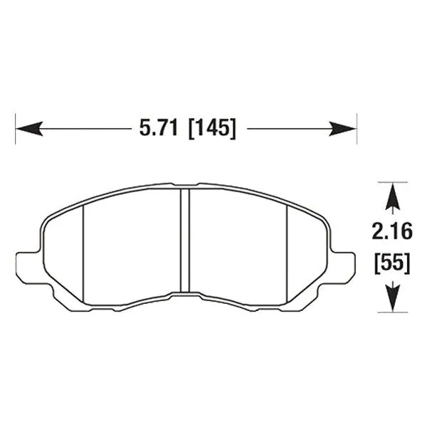 Hawk HPS Brake Pads Dodge Caliber SXT/R/T (07-09) Front Set HB435F.622