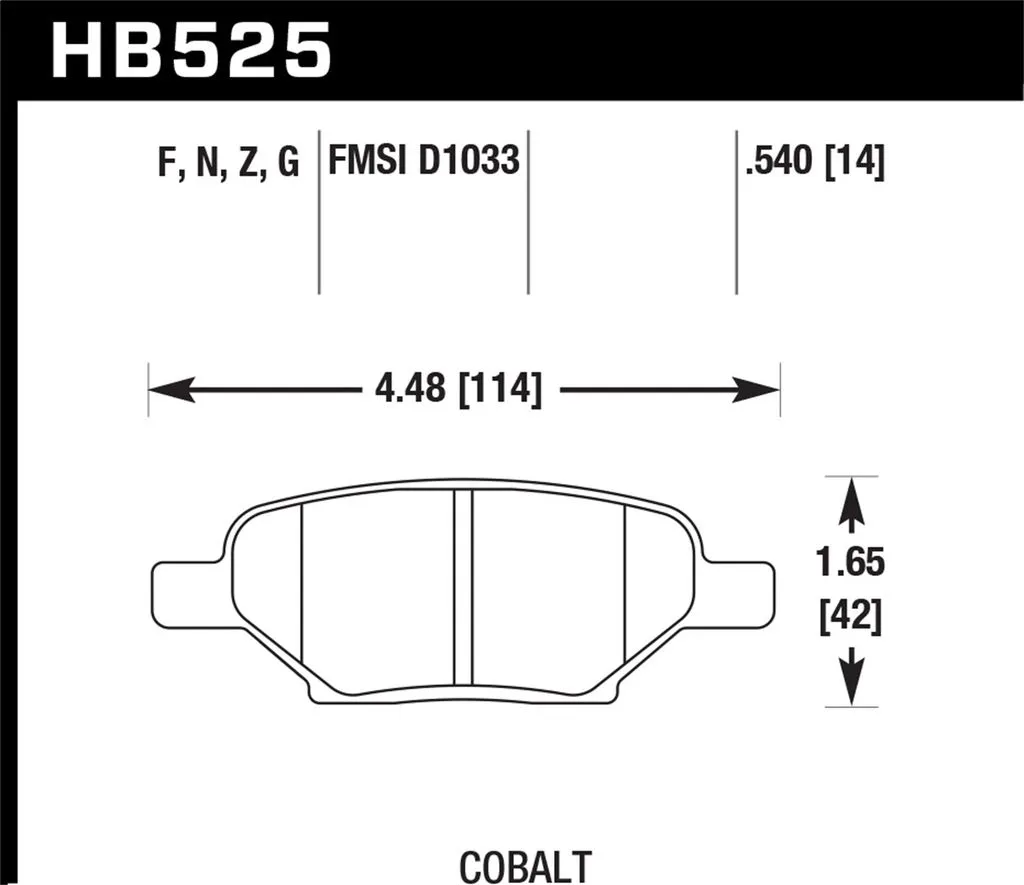 Hawk HPS Brake Pads Pontiac Solstice (2006-2009) Front or Rear Set