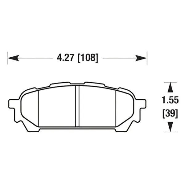 Hawk HPS Brake Pads Subaru Impreza (2004-2007) Rear Set HB452F.545