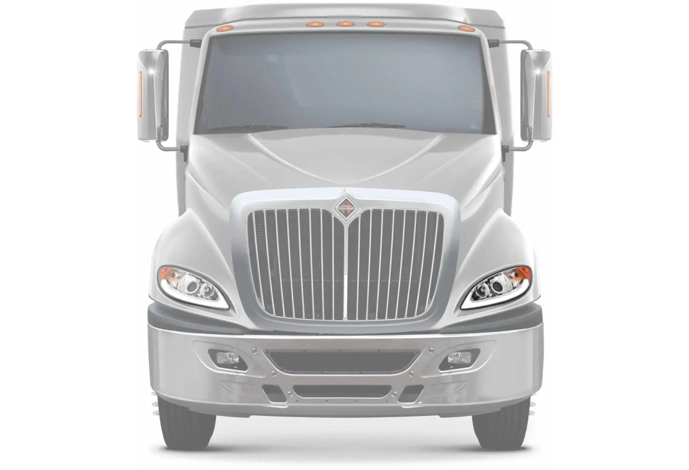 Headlight Chrome with LED Glow Bar Driver 2008-2016 International Prostar