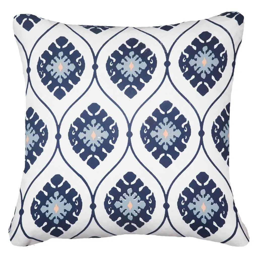 Inner Ikat Repeat Navy Lounge Cushion 55x55cm