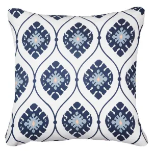 Inner Ikat Repeat Navy Lounge Cushion 55x55cm