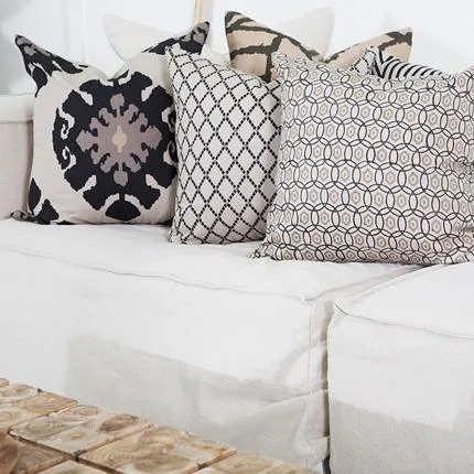 Inner Ikats Black Lounge Cushion 55x55cm