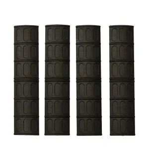 JBU Carapace Rubber RIS Rail Covers 4 Piece Set - Black