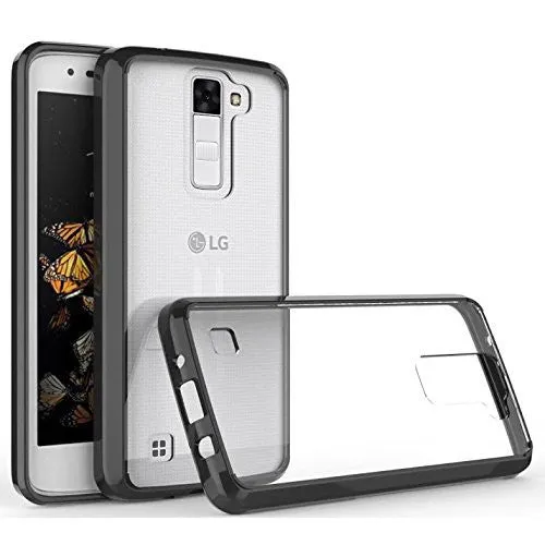 LG K7 | Tribute 5 | Treasure Case, Shock/Impact Resistant Easy-Grip Slim Bumper Case - Black