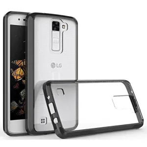 LG K7 | Tribute 5 | Treasure Case, Shock/Impact Resistant Easy-Grip Slim Bumper Case - Black