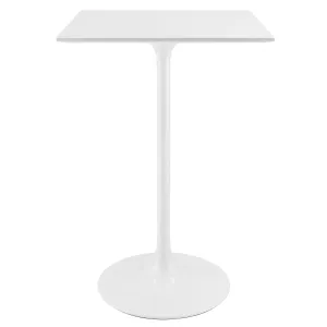 Lippa 28" Square Bar Table White EEI-1826-WHI